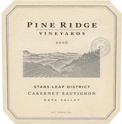 Wine Label for Pine Ridge Vineyards